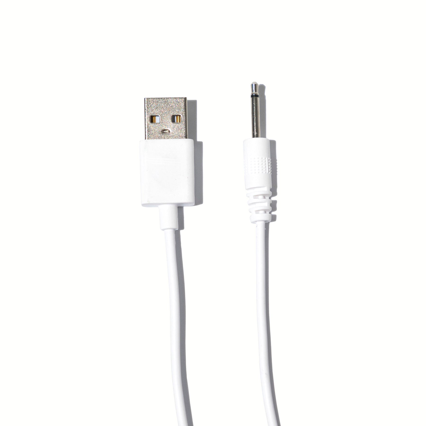 A white charging cable for the Tabu massagers