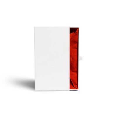 The Golden Hour Kit boxing: a white outer box with a red pouch